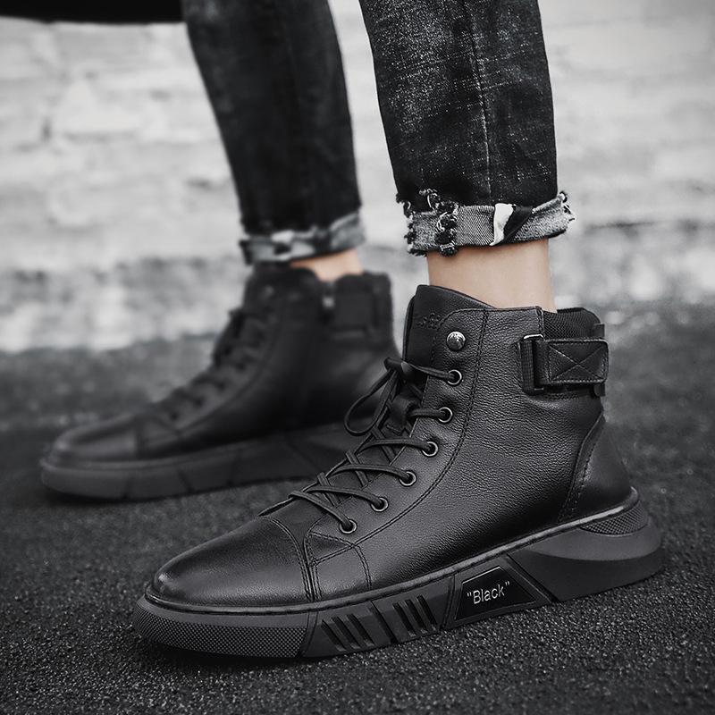 Pennyew Italian high-top casual Martin leather boots