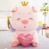 Piggy Doll with Pink Heart Plush Toy