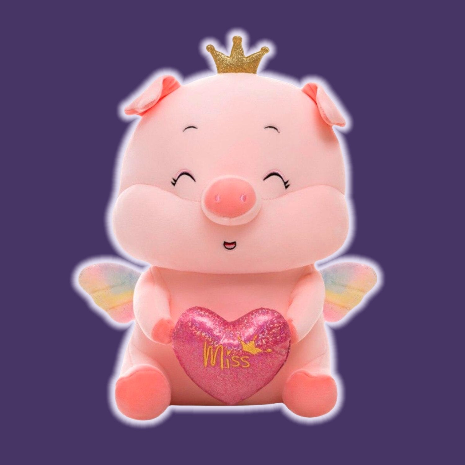 Piggy Doll with Pink Heart Plush Toy