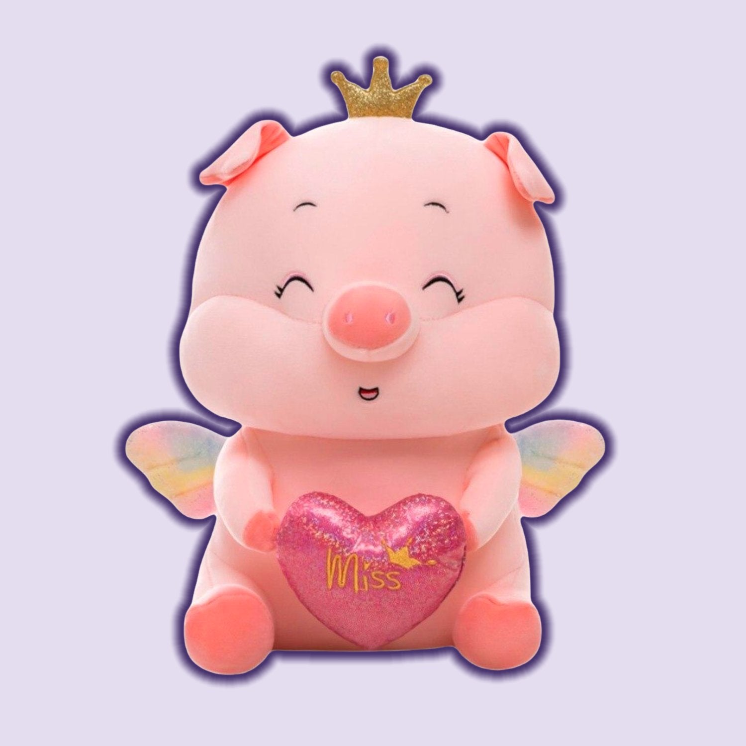 Piggy Doll with Pink Heart Plush Toy