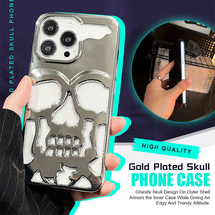 Plated Skull Case Cover For iPhone