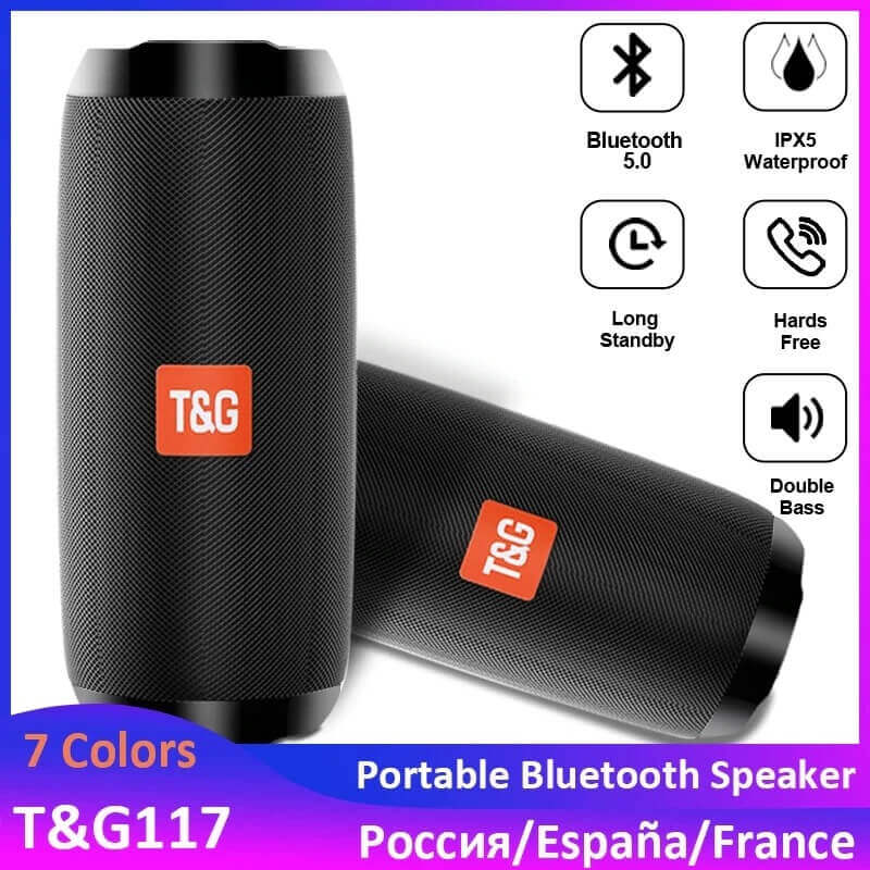 Portable Hifi Wireless Speaker Waterproof USB Bluetooth-compatible