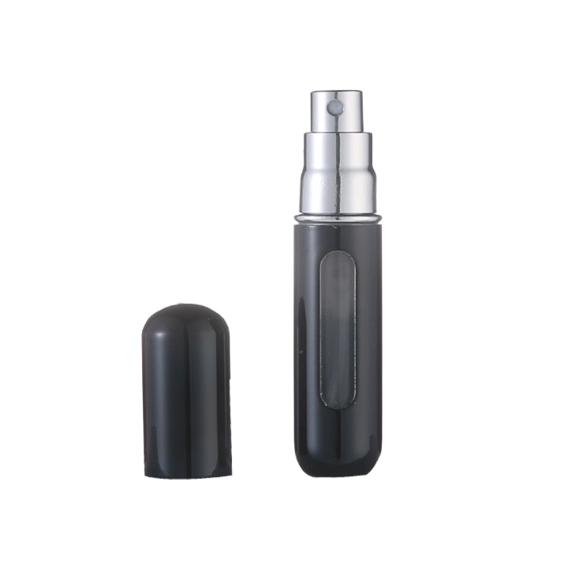 Premium Black – 5ml Portable Mini Refillable Perfume Bottle – Travel Spray Atomizer Bottle