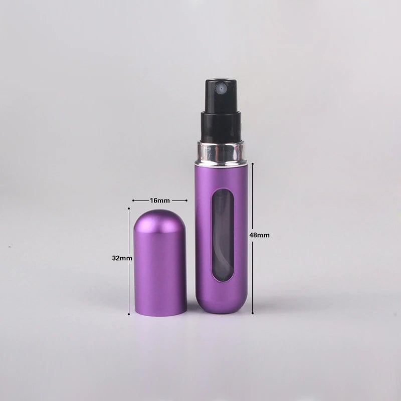Premium Purple – 5ml Portable Mini Refillable Perfume Bottle – Travel Spray Atomizer Bottle