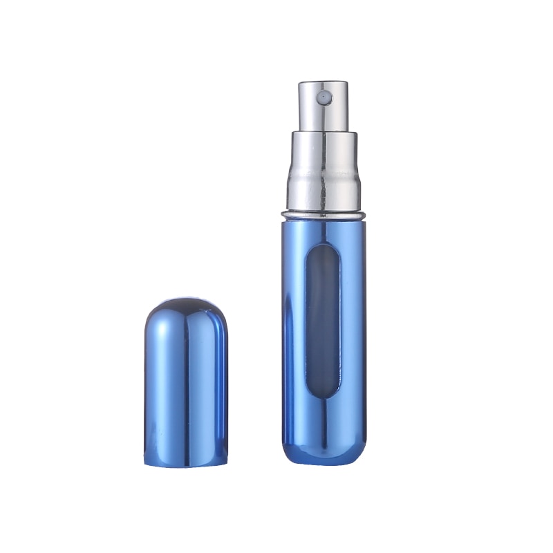 Premium Shiny Blue - 5ml Portable Mini Refillable Perfume Bottle - Travel Spray Atomizer Bottle