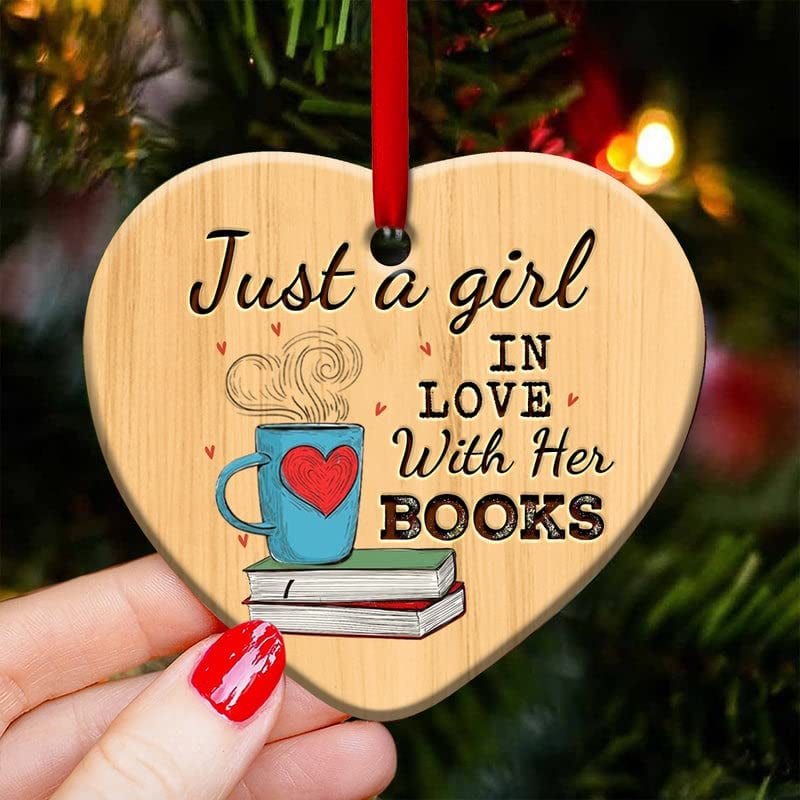 Privilegerom Book Lovers Heart Ornament