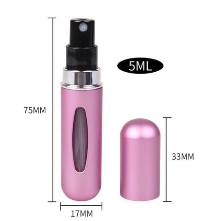 Purple - 5ml Portable Mini Refillable Perfume Bottle - Travel Spray Atomizer Bottle