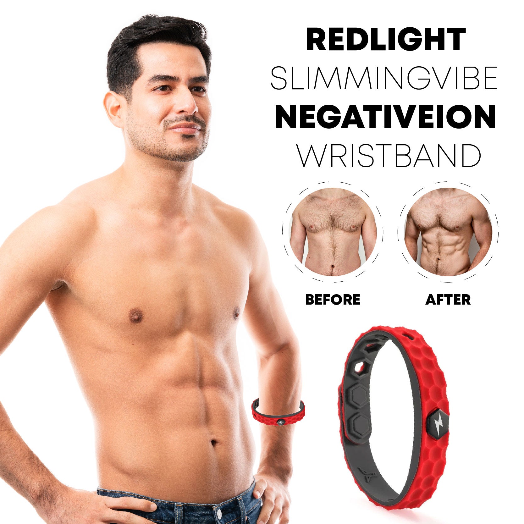 RedLight SlimmingVibe NegativeIon Wristband