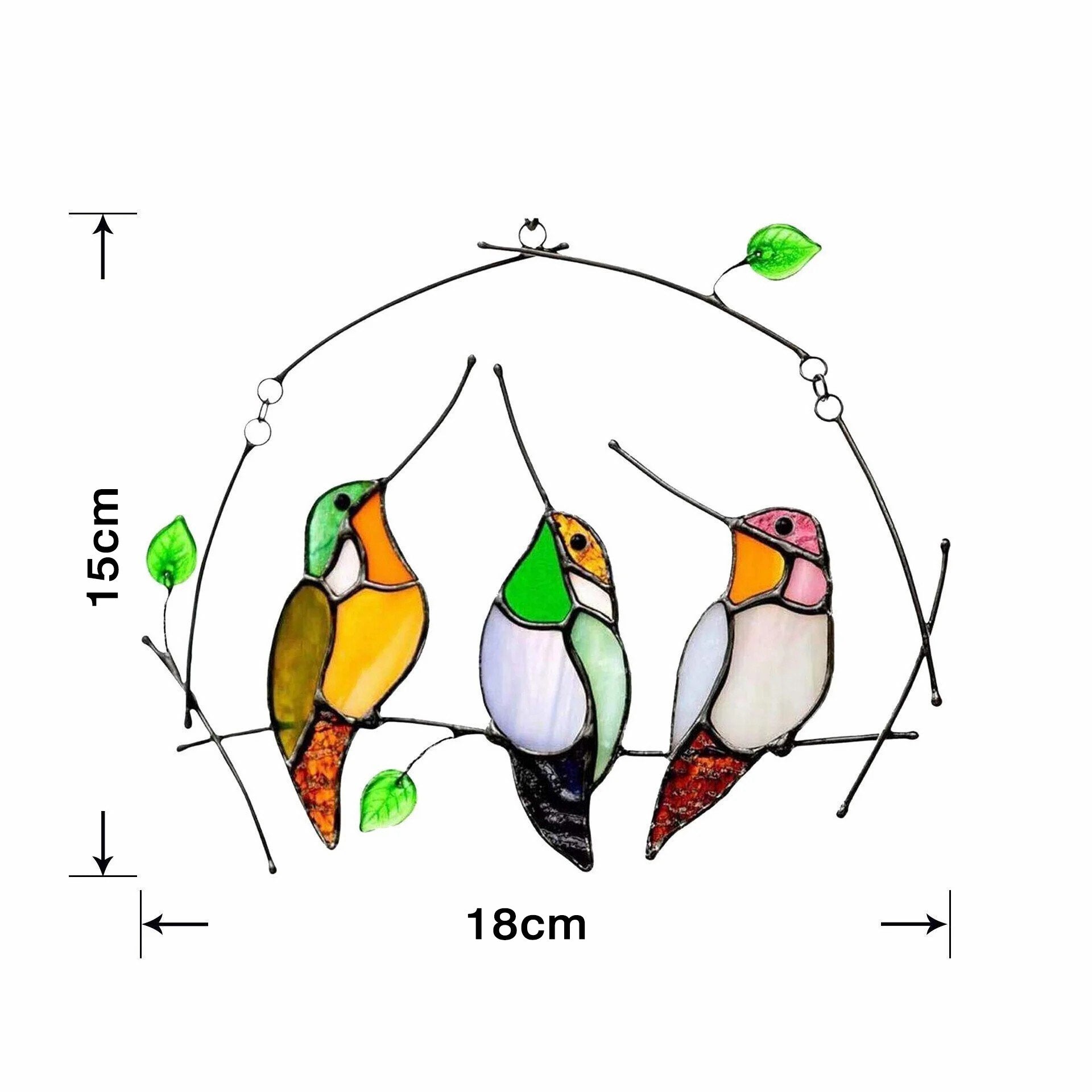 Rejoicing Well Last Day Special Sale -The Best Gift-Birds Stained Window Panel Hangings