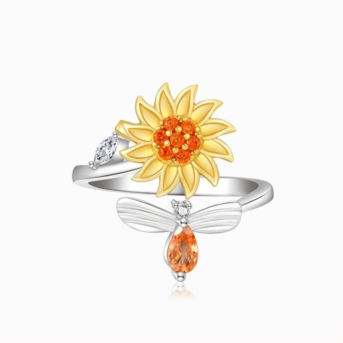 Resolutestu To My Daughter Sunflower Fidget Ring