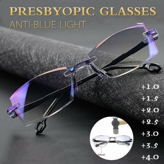 Abilpersity Sapphire High Hardness Anti Blue Light Intelligent Dual Focus Reading Glasses Lulunami 6332