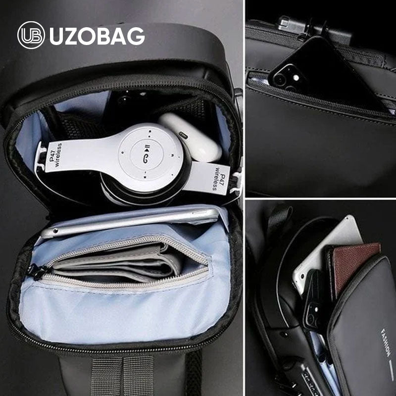 Skye Secret UzoBag - USB charging sport sling Anti-theft shoulder bag