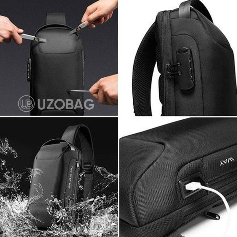 Skye Secret UzoBag - USB charging sport sling Anti-theft shoulder bag