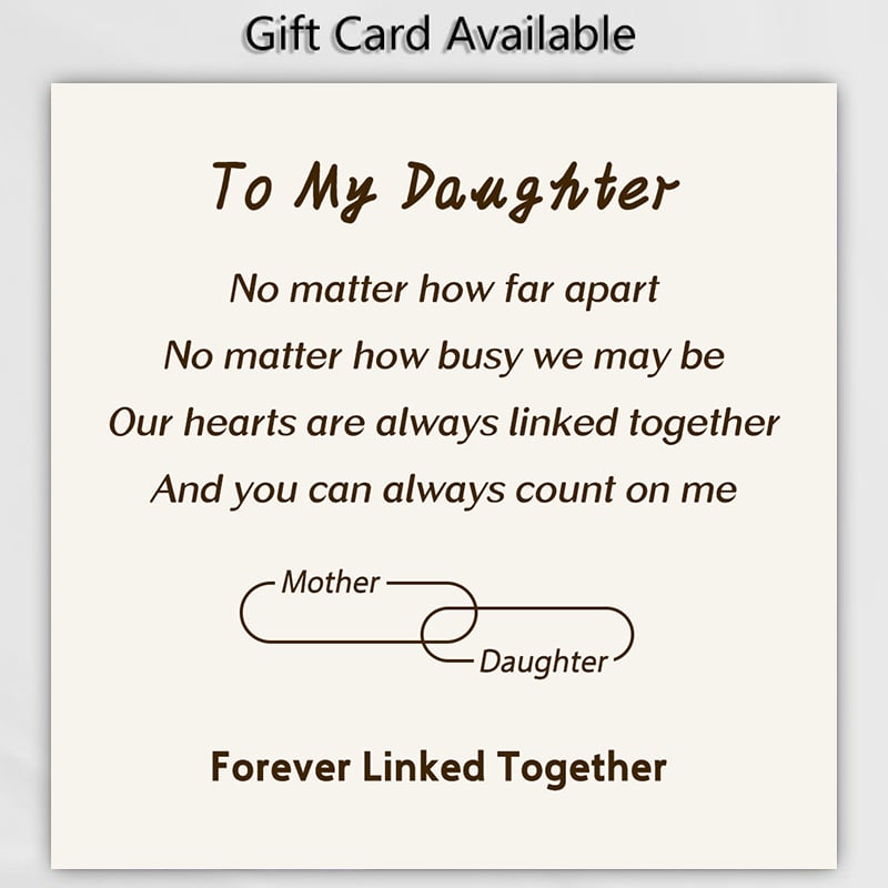 Special Bond Rectangle Interlocking Ring - Mother & Daughter -- Forever Linked Together