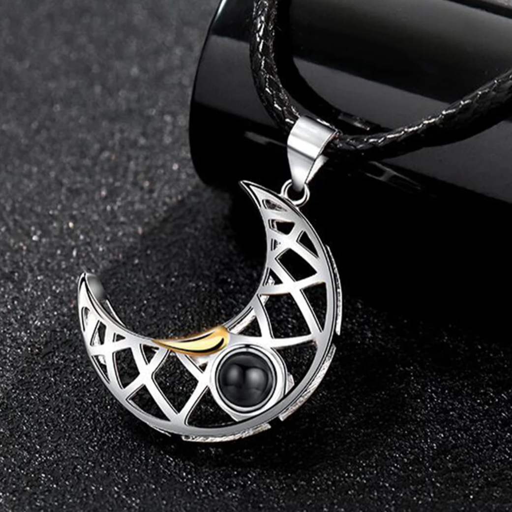 Sun and Moon Magnetic Projection Necklace Set