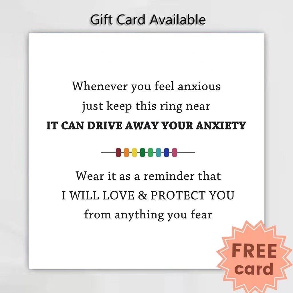 To My Daughter - Drive Away Your Anxiety Rainbow Beads Fidget Ring