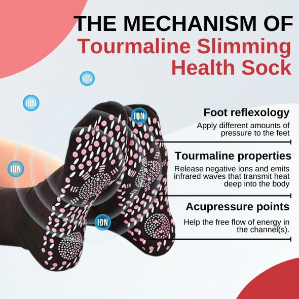 Tourmaline Acupressure Varicose Vein Slim Health Socks