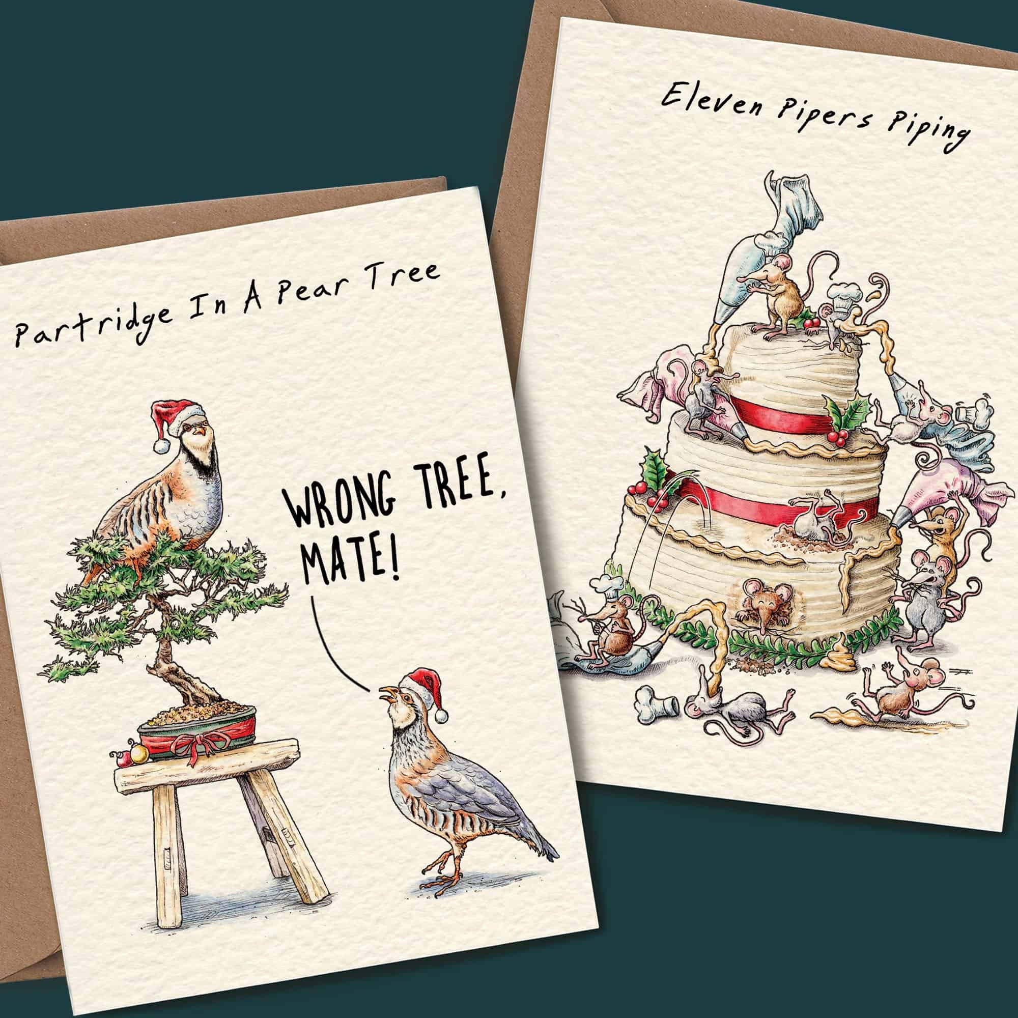 TWELVE DAYS OF CHRISTMAS CARD SET