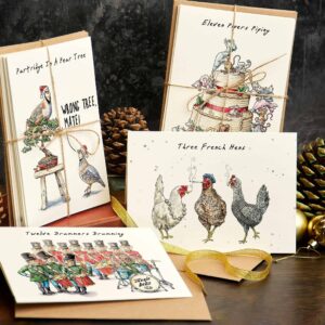 TWELVE DAYS OF CHRISTMAS CARD SET