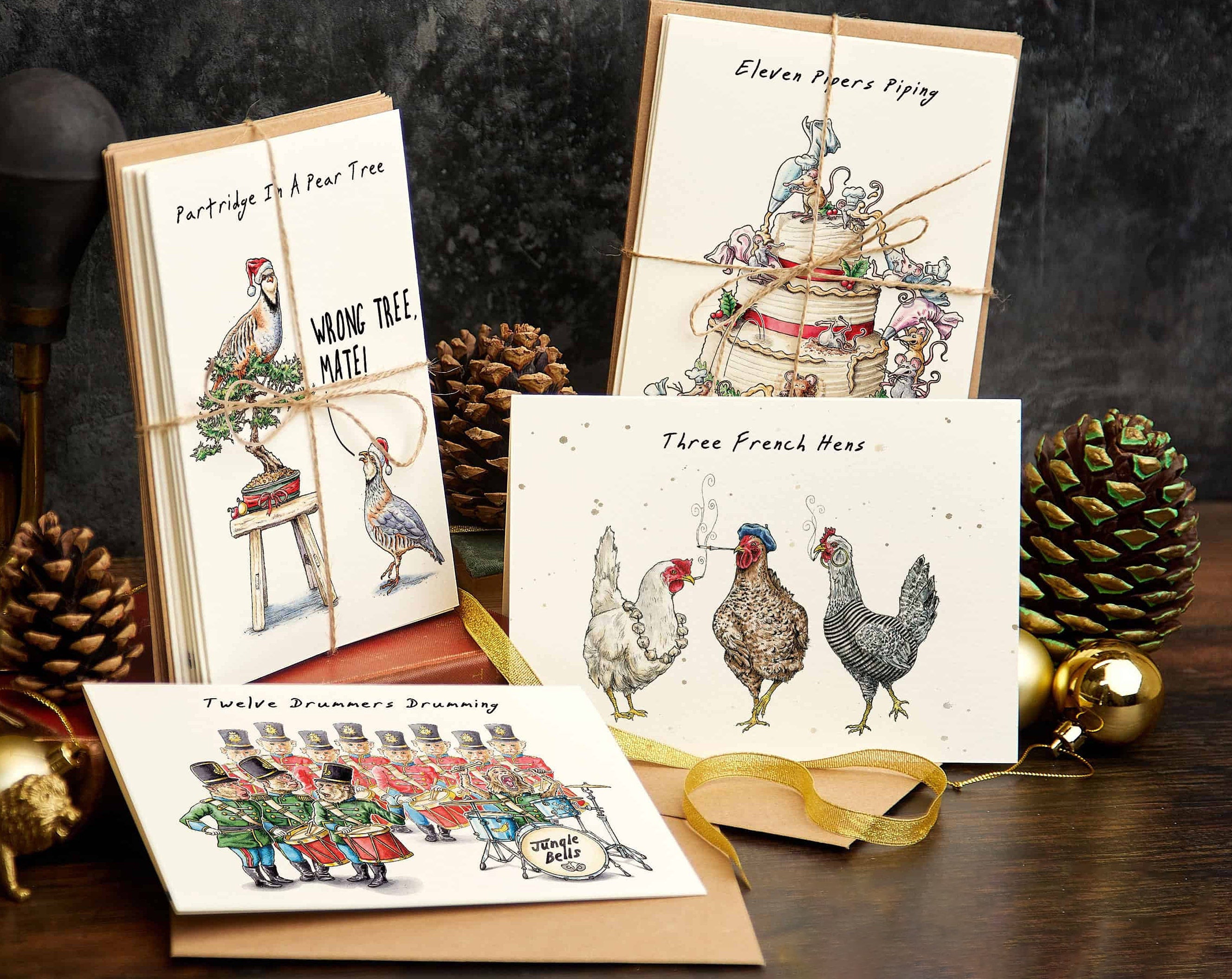 TWELVE DAYS OF CHRISTMAS CARD SET