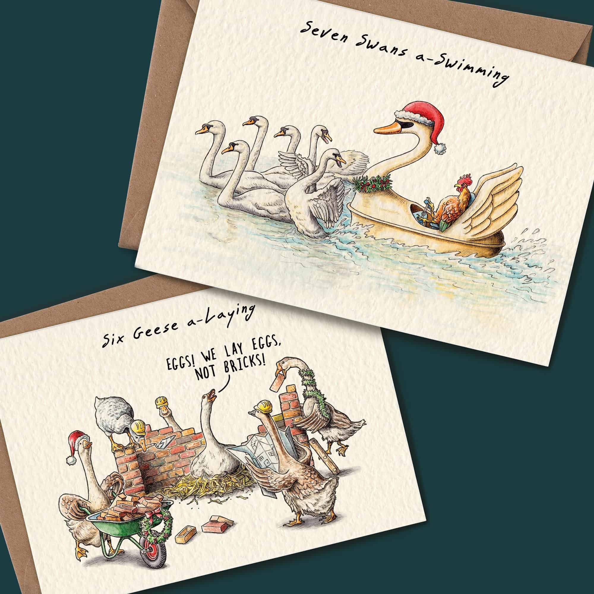 TWELVE DAYS OF CHRISTMAS CARD SET