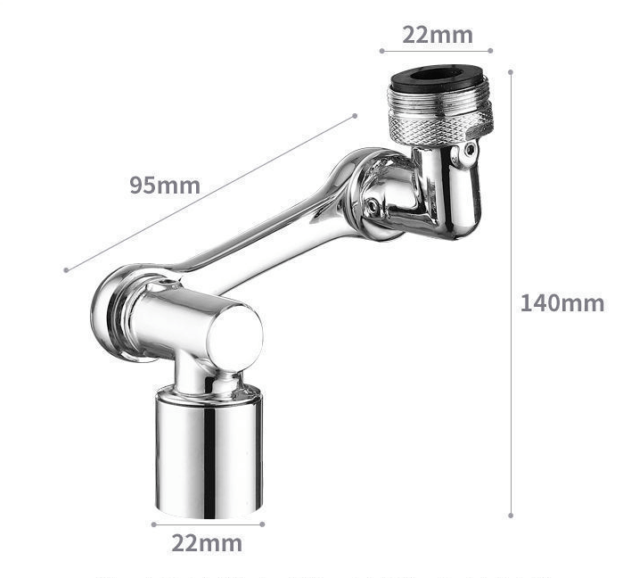 Universal 1080° Swivel Robotic Arm Swivel Extension Faucet Aerator