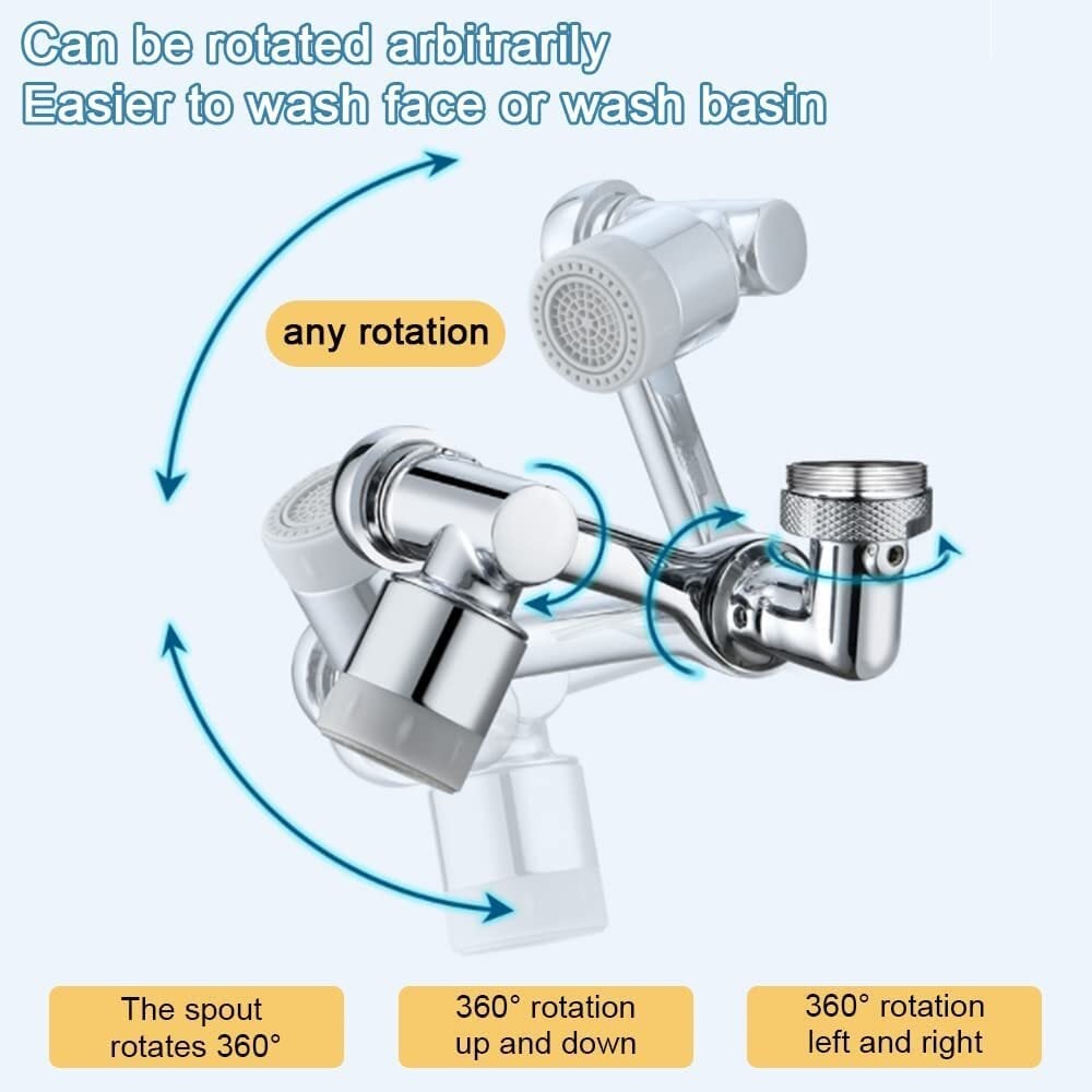 Universal 1080° Swivel Robotic Arm Swivel Extension Faucet Aerator