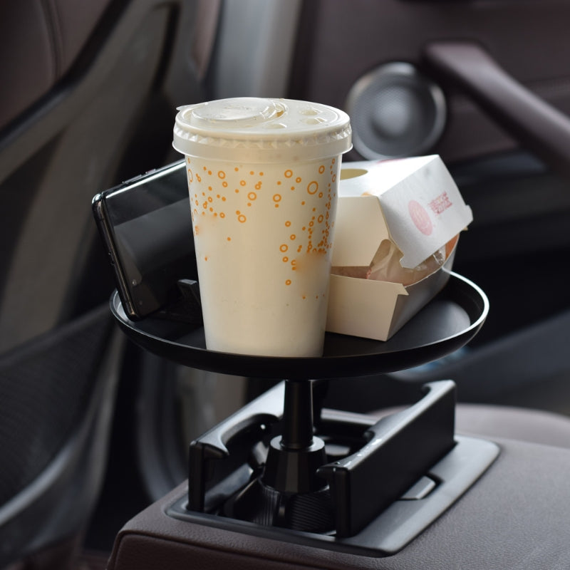 Universal Car Trunk 2in1 Cup Holder Mount Stand Tray For  Food/Drink And Cellphone