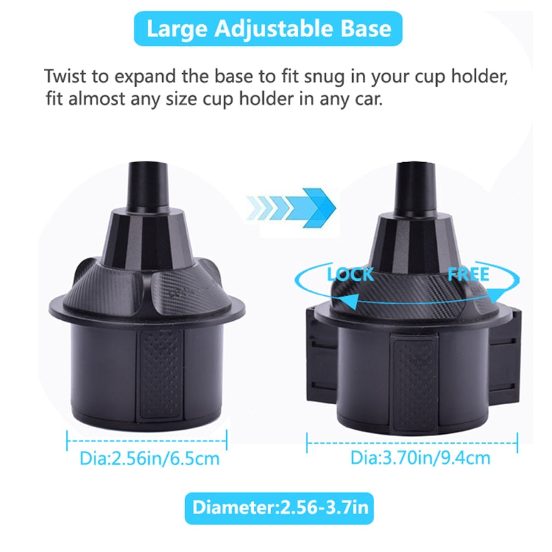 Universal Car Trunk 2in1 Cup Holder Mount Stand Tray For  Food/Drink And Cellphone