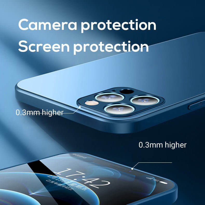 Upgraded Tempered Glass Lens Protective Case for iPhone