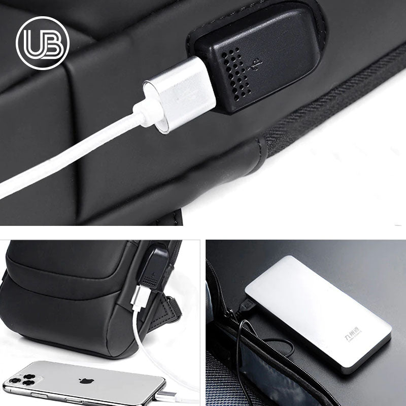 UzoBag - USB charging sport sling Anti-theft shoulder bag