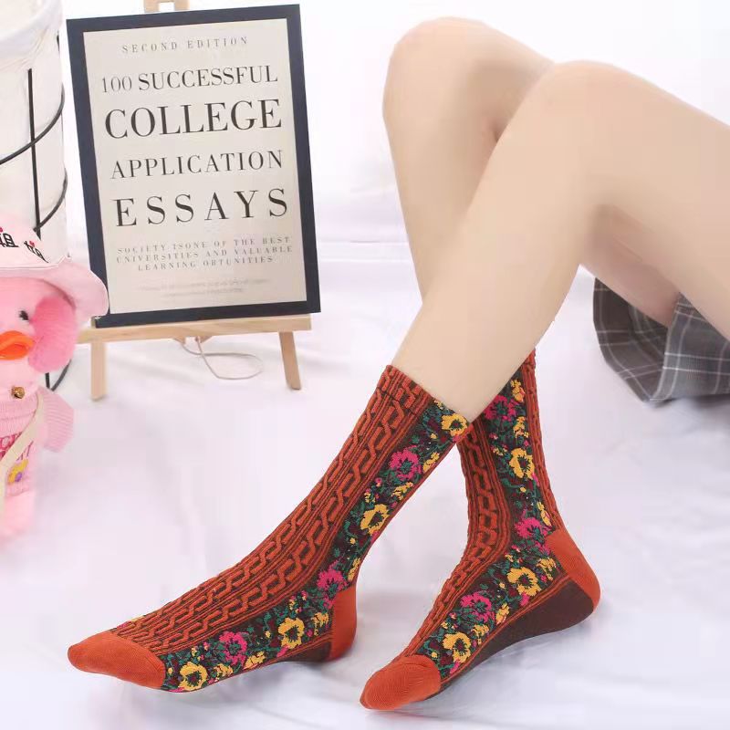 Vintage Embroidered Floral Socks(Christmas Sale)