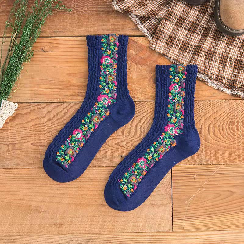 Vintage Embroidered Floral Socks(Christmas Sale)