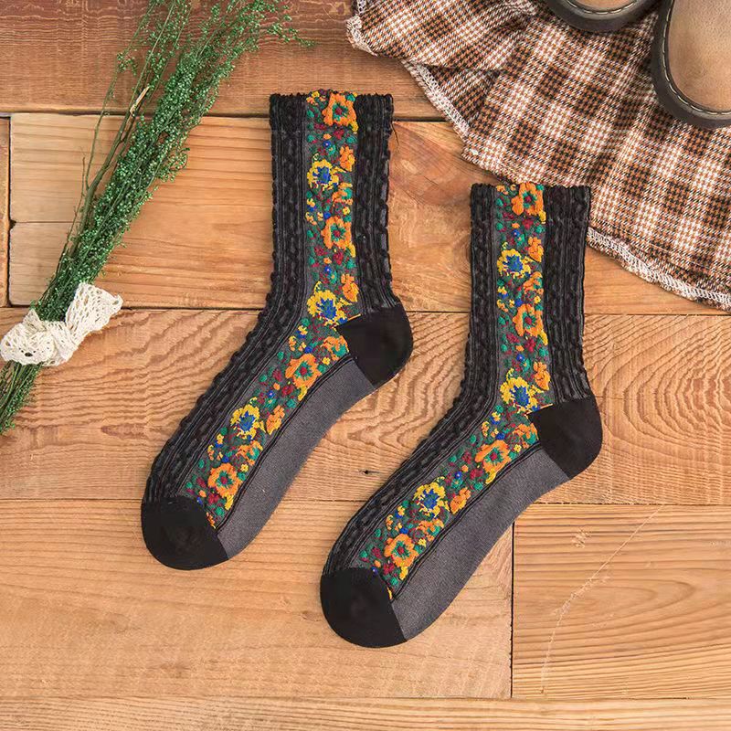 Vintage Embroidered Floral Socks(Christmas Sale)