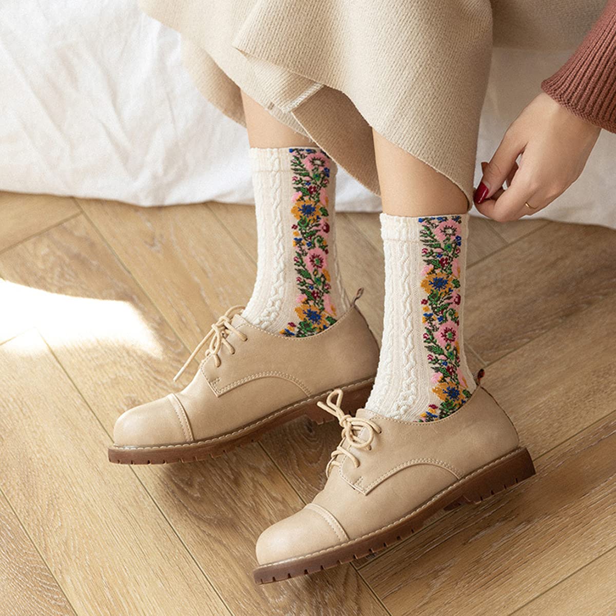 Vintage Embroidered Floral Socks(Christmas Sale)