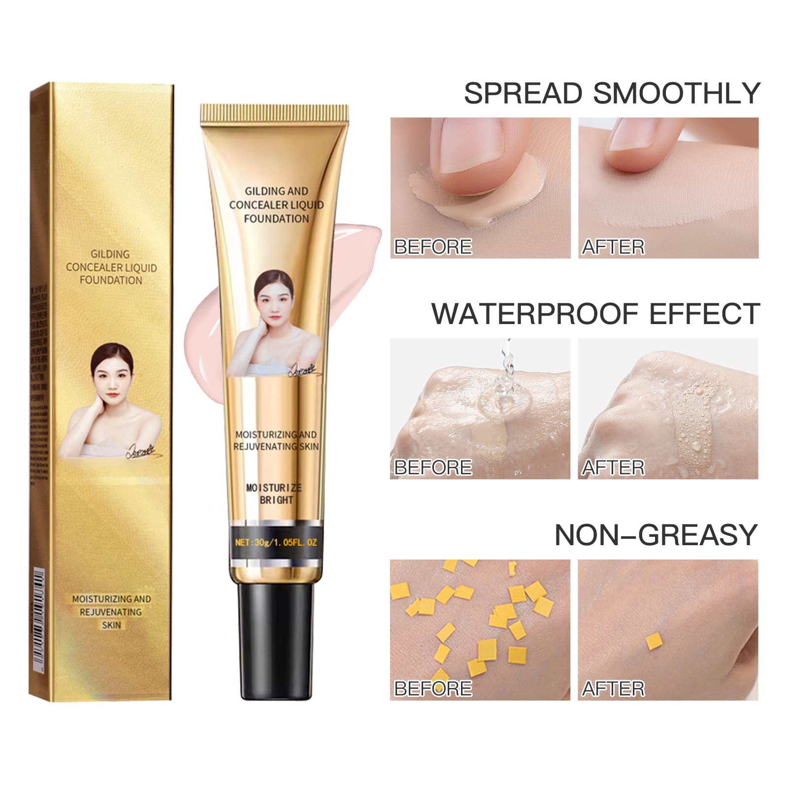 Waterproof Lasting Foundation (Buy 1 Get 1 Free)