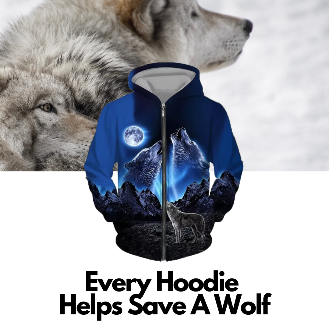 Wolf Hoodie With A Cause