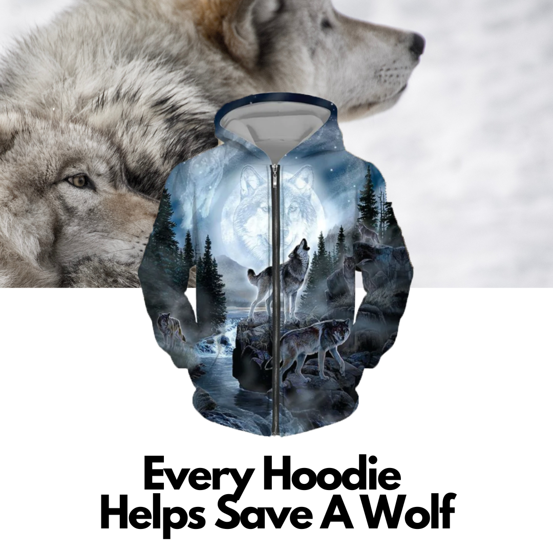 Wolf Hoodie With A Cause