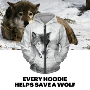 Wolf Hoodie With A Cause