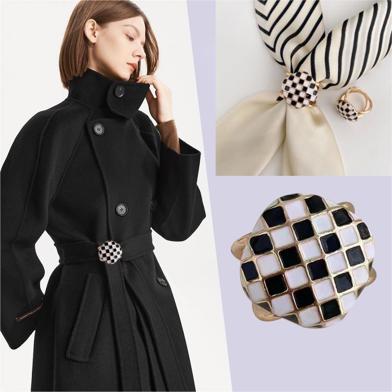 Women's Elegant Pearl Floral Scarf Ring Clip Buy 3 Get 1 Free