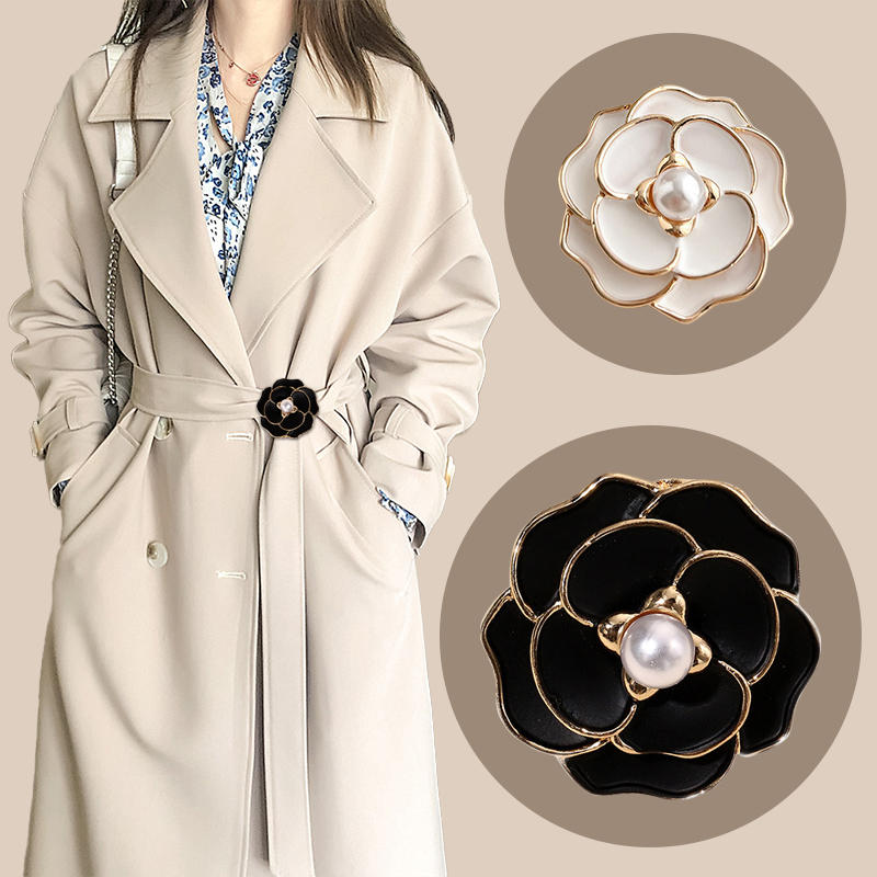 Women’s Elegant Pearl Floral Scarf Ring Clip Buy 3 Get 1 Free