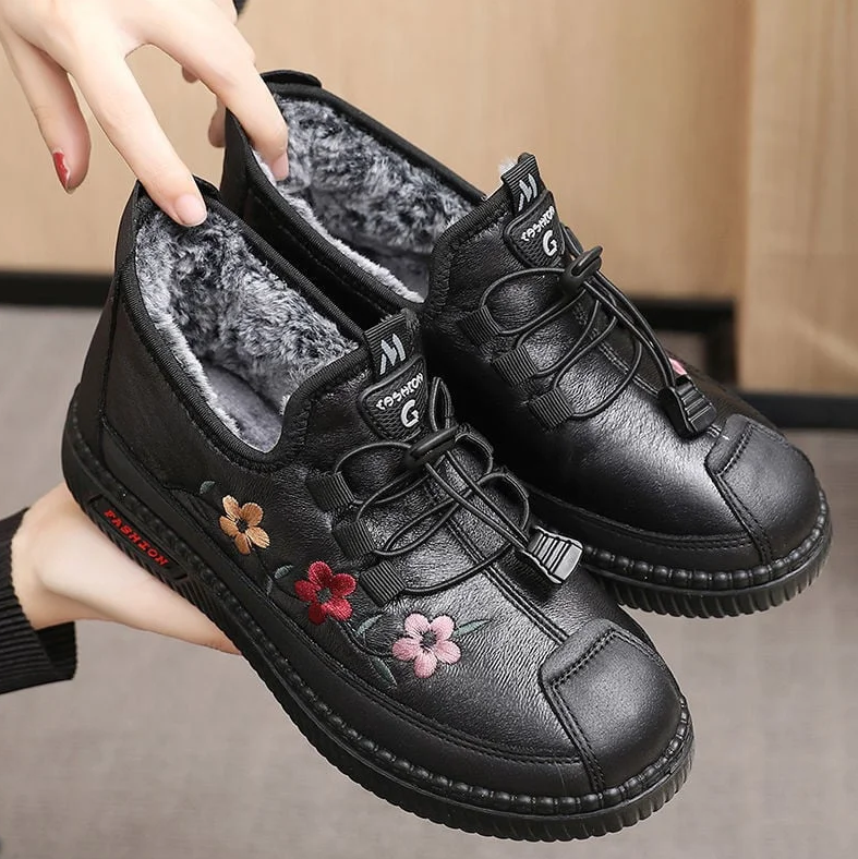 Women's Leather Non-Slip Zipper Ankle Boots