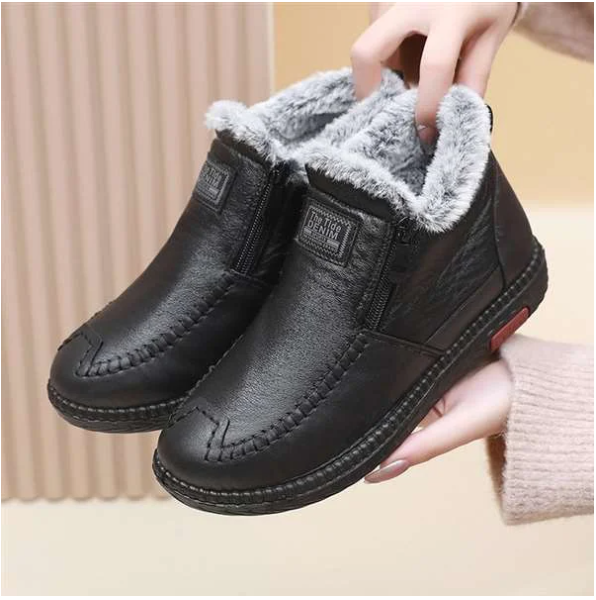 Women's Leather Non-Slip Zipper Ankle Boots