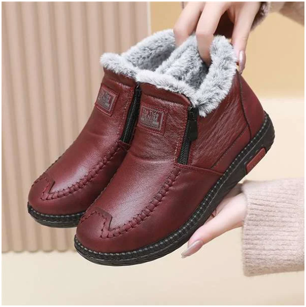 Women's Leather Non-Slip Zipper Ankle Boots