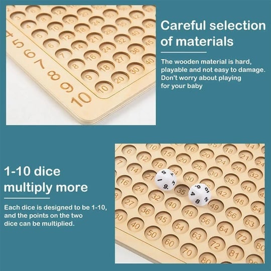 Wooden Multiplication Board Game