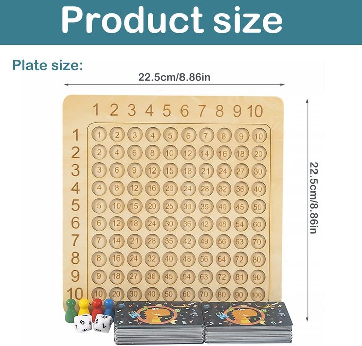 Wooden Multiplication Board Game