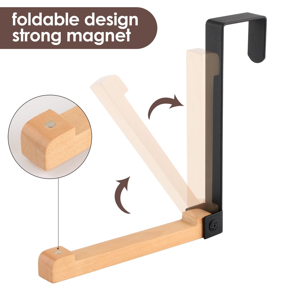 2023 NEW YEAR SALE – Foldable Wood Over The Door Hooks