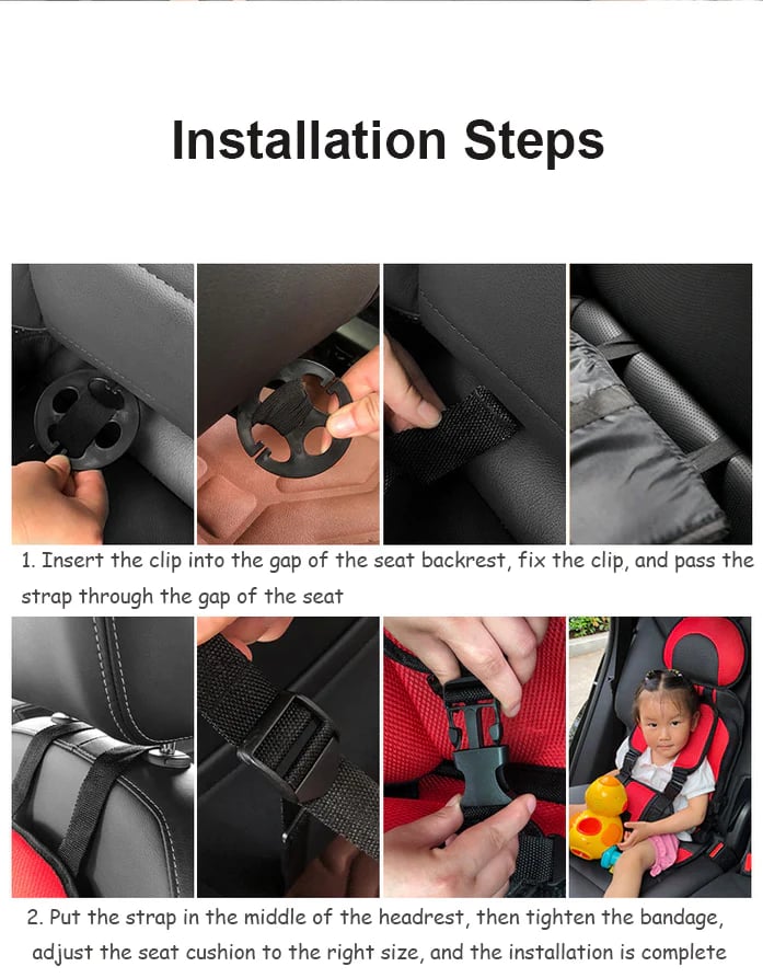 Auto Child Safety Seat Mat Simple Car Portable Seat Belt