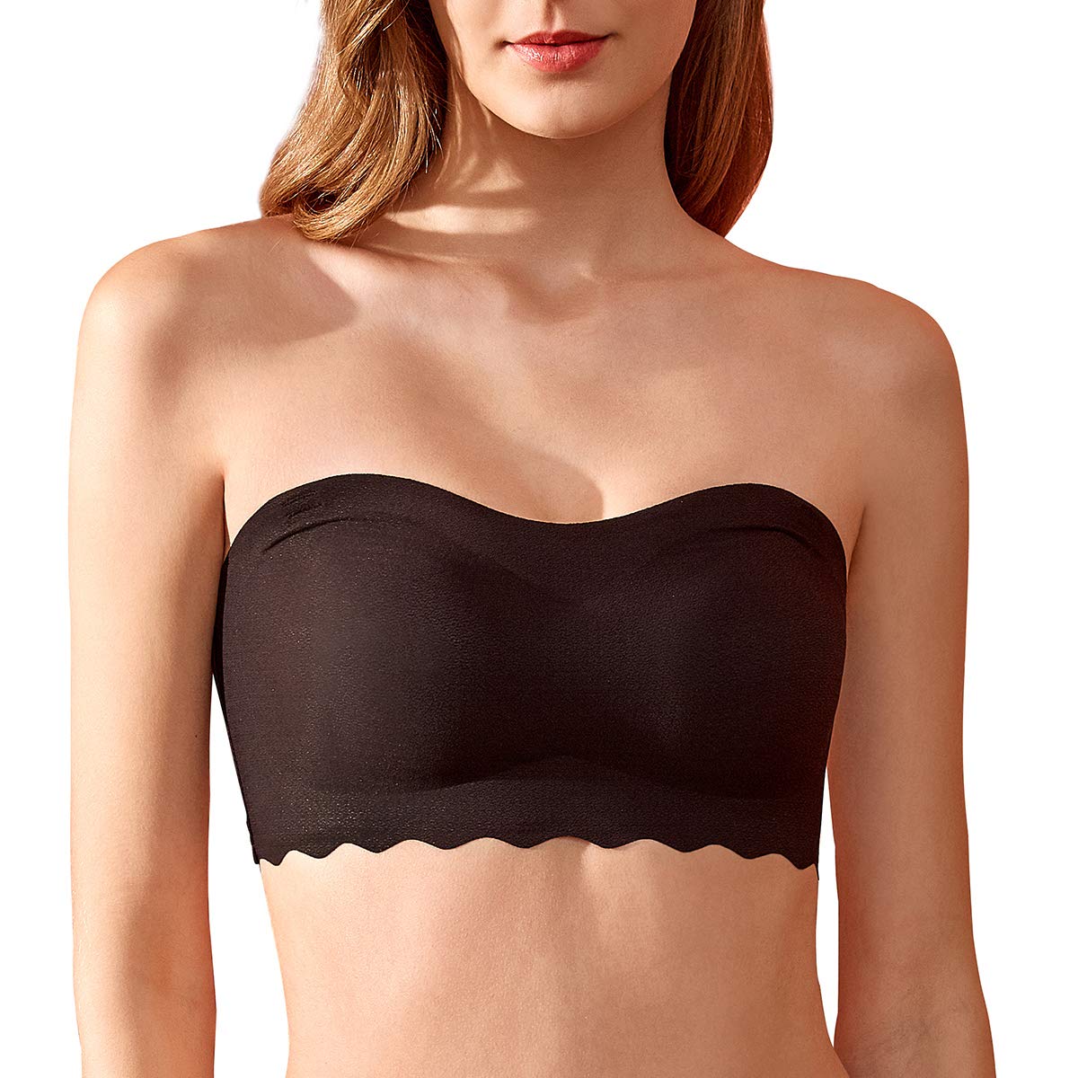 Bettybra Women Push up Bandeau Bra Convertible Strapless Bras No Wire Lift Up Bra