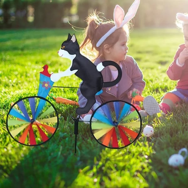 CAT BICYCLE WIND SPINNER